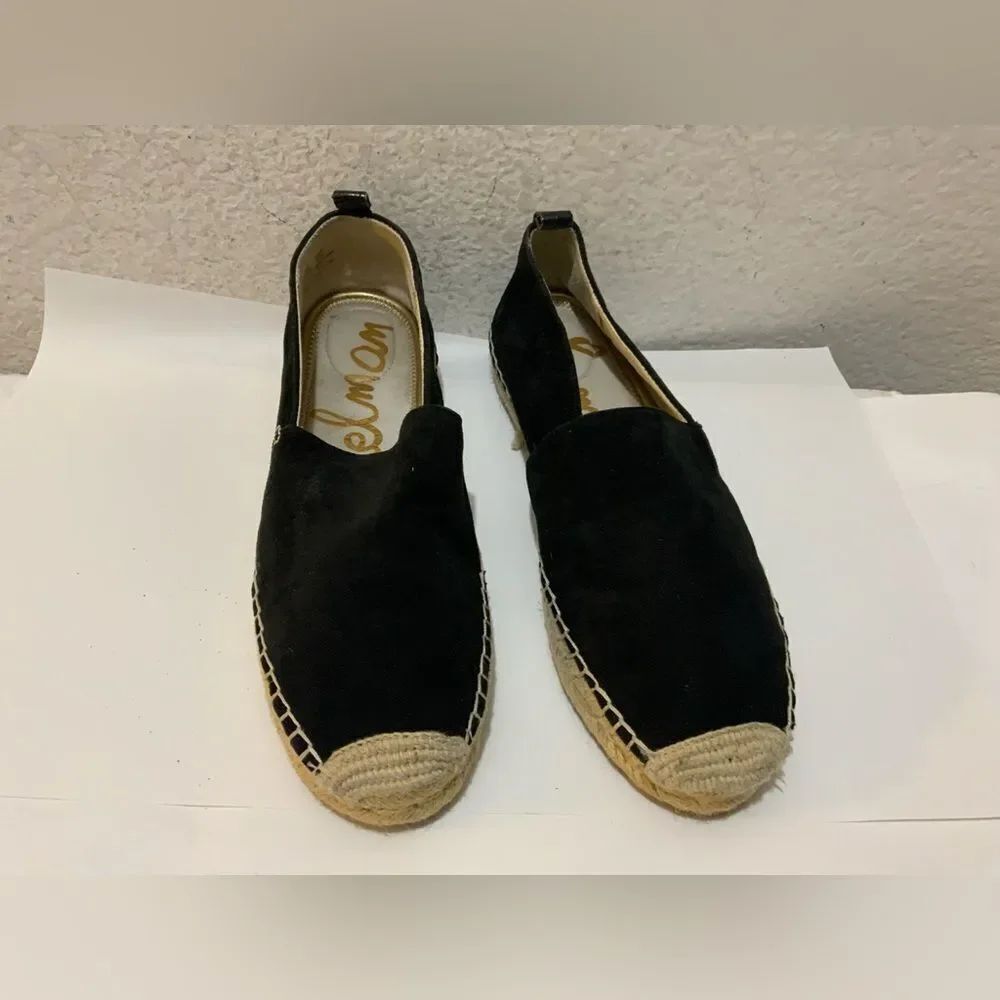 Sam Edelman Khloe Espadrilles in a black suede. Slip-on size 9.5 M.